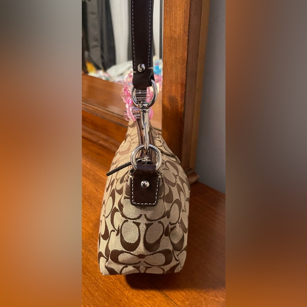 Coach Signature Tan and Brown Mini Bag - Picture 3 of 11